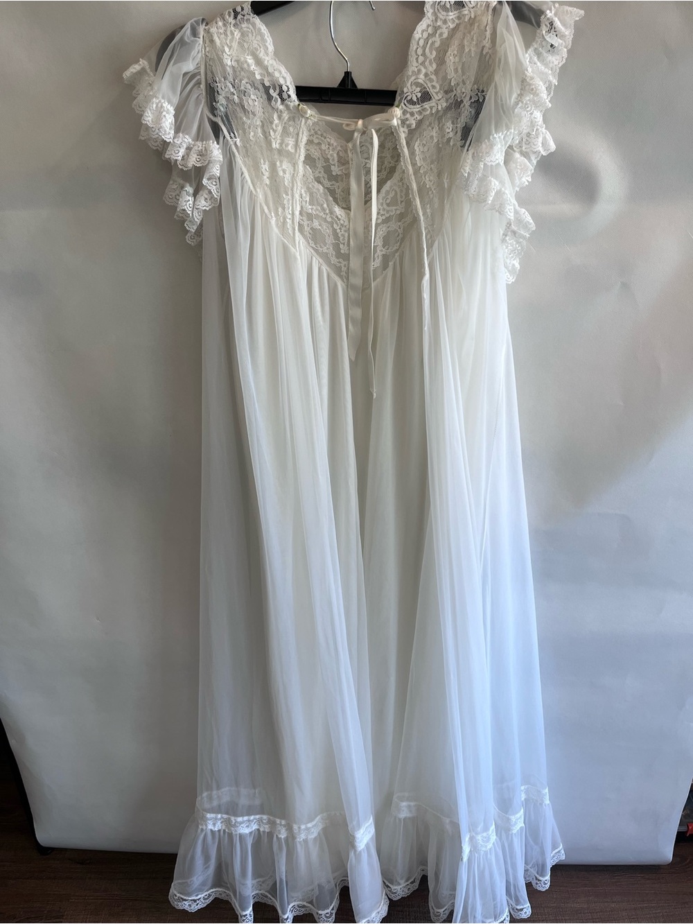Vintage Tosca Lingerie Long Nightgown & Robe Set Lace